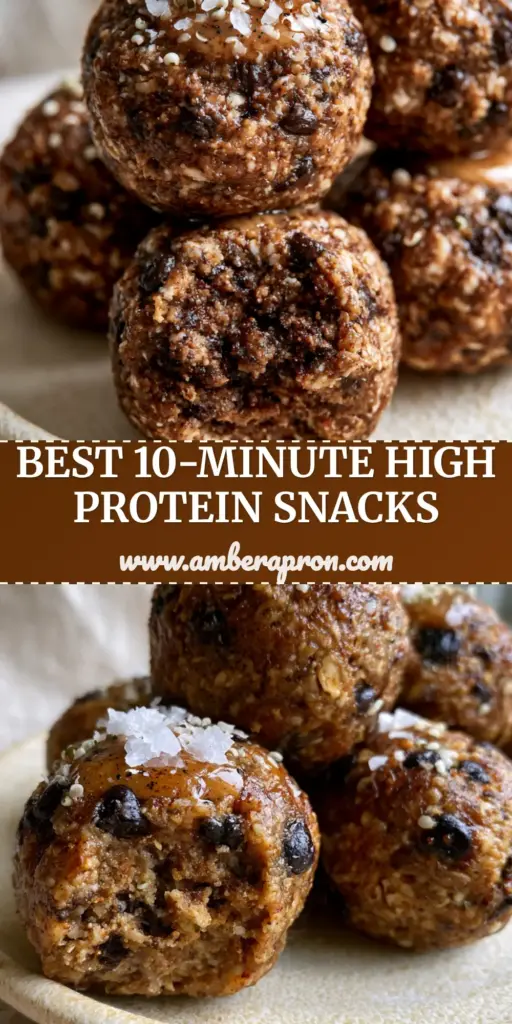 A stack of high-protein almond butter energy balls on a cream plate with a bite taken out, showcasing gluten-free snack recipes.