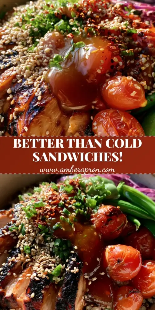 A steaming bowl of honey-soy chicken and wild rice, perfect for hot lunch recipes.