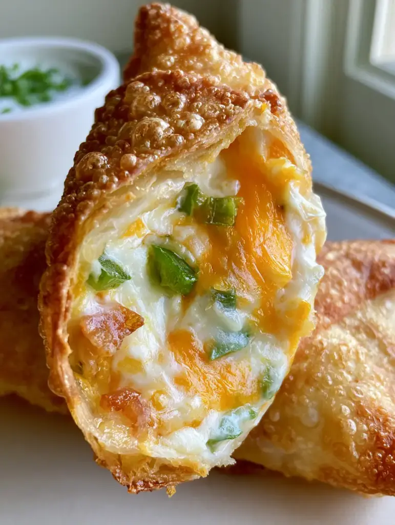 A batch of Jalapeno Popper Egg Rolls fresh out of the air fryer, showing the micro-blistered golden-brown wonton wrappers.