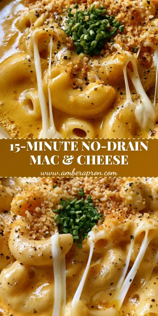 A shallow ceramic pot of one pot mac and cheese with golden sauce, toasted panko, and chives.