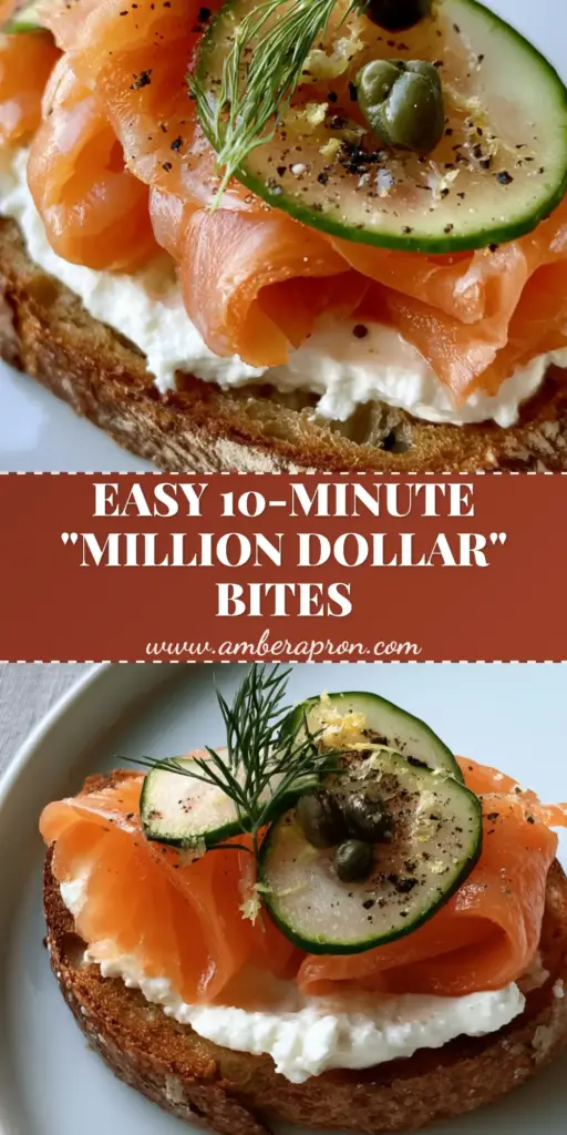 A minimalist white platter featuring luxury cold appetizers with smoked salmon, whipped feta, and cucumber on toasted artisanal baguette.